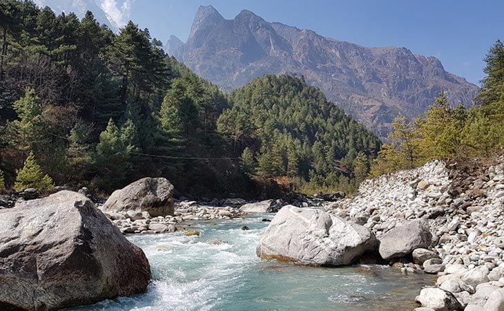 Fresh water river at Everest trip